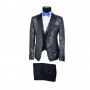 Costume noir et bleu 3 pièces artistique - CTM441