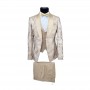 Costume beige doré 3 pièces floral - CTM442