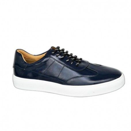Sneakers bleu marine vernis - Élégance et modernité - SNK451