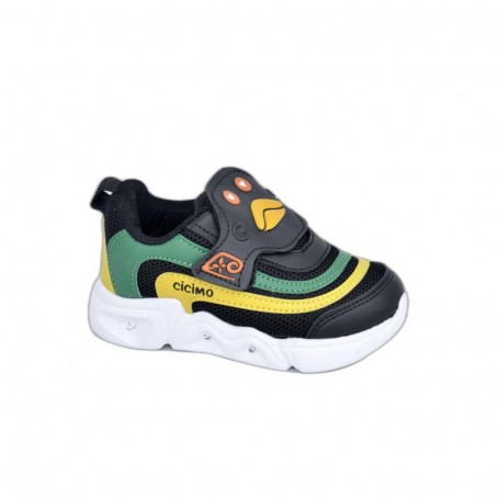 Baskets Enfant Noires Dynamiques - Taille 22 à 25 - ENF594