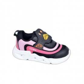 Baskets Enfant Noires et Roses - Taille 22 à 25 - ENF595