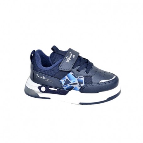 Baskets Enfant Bleu Marine Dynamiques - Taille 26 à 30 - ENF596