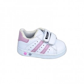 Baskets Bébé Blanches et Roses - Taille 16 à 21 - ENF604