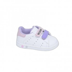 Baskets Bébé Blanches et Lilas - Taille 16 à 21 - ENF608