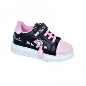 Baskets Enfant Noires et Roses Élégantes - Taille 26 à 30 - ENF610