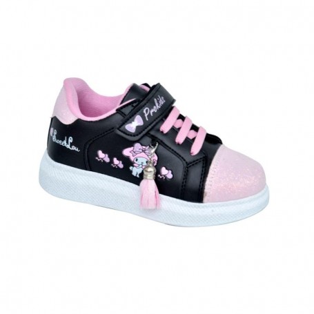 Baskets Enfant Noires et Roses Élégantes - Taille 26 à 30 - ENF610