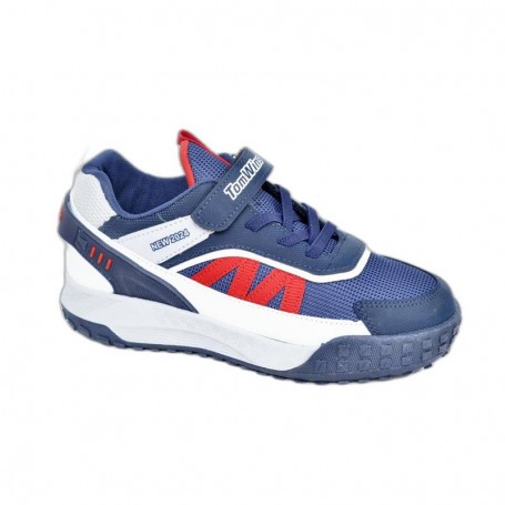 Baskets Sportives Bleu Marine et Rouges - Taille 31 à 35 - ENF613