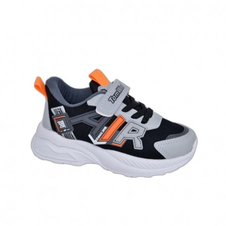 Chaussures enfant sport noir-orange - Taille 26 à 30 - ENF629