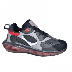 Baskets enfant gris et rouge - Taille 36 à 40 - ENF638