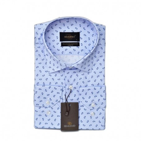 Chemise homme imprimée élégante - Slim fit coton – CHM1101