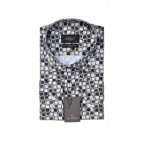 Chemise homme à motifs géométriques - Style unique – CHM1104