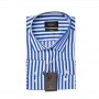 Chemise homme rayée bleu et blanc - Élégance moderne – CHM1105
