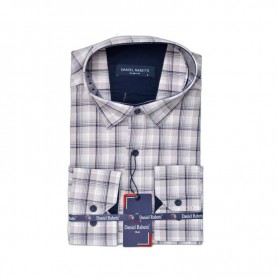 Chemise homme à carreaux beige - Style élégant et raffiné – CHM1111
