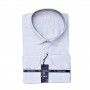 Chemise homme à rayures fines blanches - Élégance classique – CHM1112