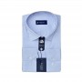Chemise homme rayée bleu ciel - Élégance intemporelle – CHM1117