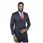 Costume homme noir double boutonnage - Élégance à Dakar - CTM455