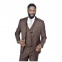 Costume homme marron trois pièces - Élégance formelle à Dakar - CTM458