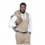 Costume homme beige trois pièces - Style raffiné au Sénégal - CTM459