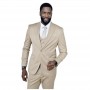 Costume homme beige trois pièces - Style raffiné au Sénégal - CTM459