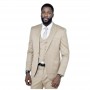 Costume homme beige trois pièces - Style raffiné au Sénégal - CTM459