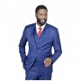Costume homme bleu trois pièces - Élégance à Dakar - CTM460