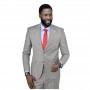 Costume homme beige à carreaux - Élégance moderne à Dakar - CTM462