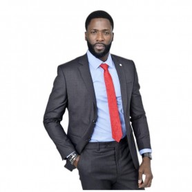 Costume homme noir élégant - Style raffiné au Sénégal - CTM463