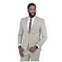 Costume homme beige clair - Élégance estivale au Sénégal - CTM464