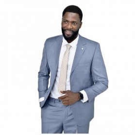 Costume homme bleu ciel - Élégance moderne à Dakar - CTM467
