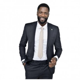 Costume homme noir classique - Élégance intemporelle au Sénégal - CTM471
