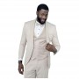 Smoking homme beige trois pièces avec Noeud - CTM473