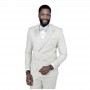 Smoking homme blanc - Gilet - Noeud - Élégance pour mariages au Sénégal - CTM474