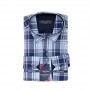 Chemise homme à carreaux bleus - Confort et élégance – CHM1118