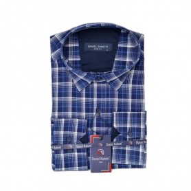 Chemise homme à carreaux marine - Style polyvalent – CHM1119