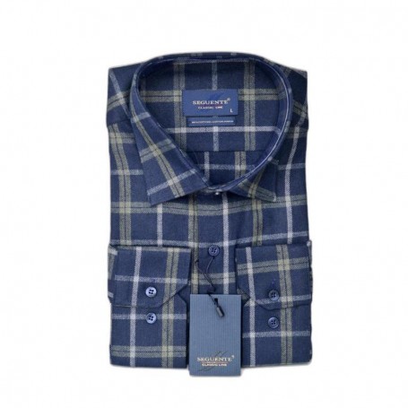Chemise homme à carreaux verts - Style classique et chic – CHM1120