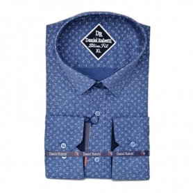 Chemise homme marine imprimée - Style audacieux et moderne – CHM1122