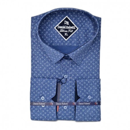 Chemise homme marine imprimée - Style audacieux et moderne – CHM1122