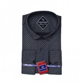 Chemise homme noire à motifs - Style moderne et audacieux – CHM1127