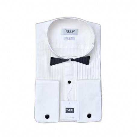 Chemise homme blanche de cérémonie - col pour noeud papillon – CHM1133