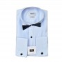 Chemise gala bleu avec col pour noeud papillon – CHM1136