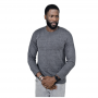 Pull Homme Gris Texturé – Élégance Moderne au Sénégal - BLS203