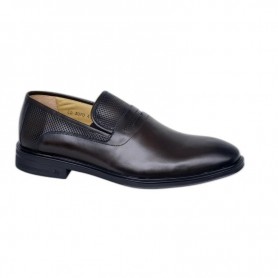 Mocassins marron foncé en cuir pour homme - CDV1744