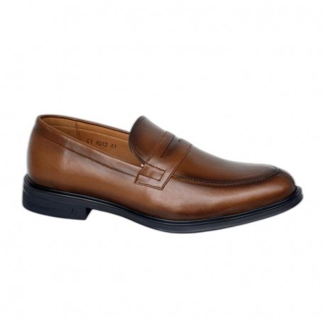 Mocassins marron en cuir pour homme - CDV1745