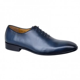 Chaussures richelieu bleu marine en cuir pour homme - CDV1753