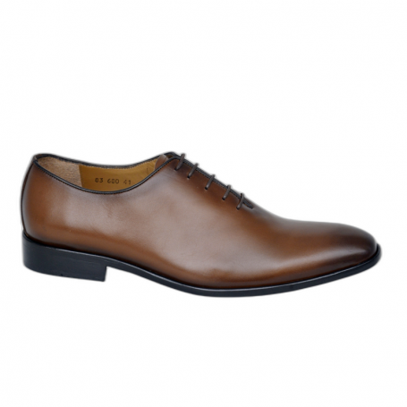 Chaussures richelieu marron clair en cuir pour homme - CDV1755