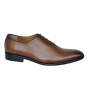 Chaussures richelieu marron clair en cuir pour homme - CDV1755
