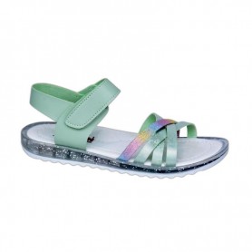 Sandales enfant vert pastel irisées - Confort et style - 26 à 35 - ENF687