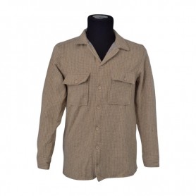 Chemise d’hiver en coton lourd beige - BLS207