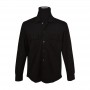 Chemise d’hiver en coton lourd noir - BLS208