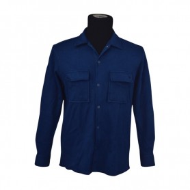 Chemise d’hiver en coton lourd bleu - BLS209